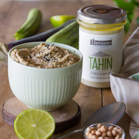 Recette image Hummus con zucchine e melanzane
