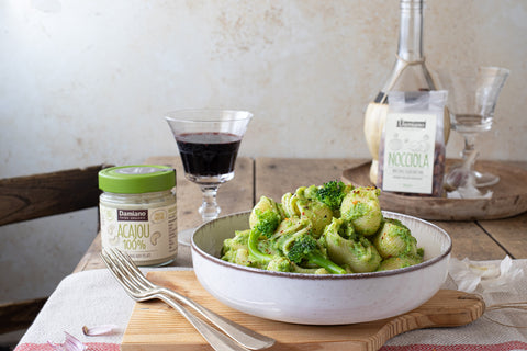 Recette image Conchiglioni con broccoli e crema di anacardi pelati 100%