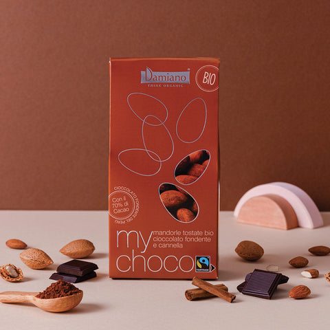 Immagine rappresentativa del prodotto Mandorle al Cioccolato Fondente e Cannella - MyChoco